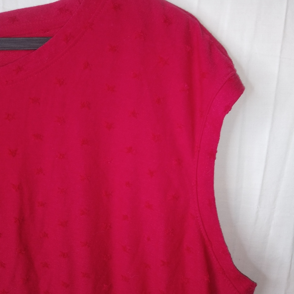 Elle XL Red Eyelet Sleeveless Top Plus - Picture 4 of 8